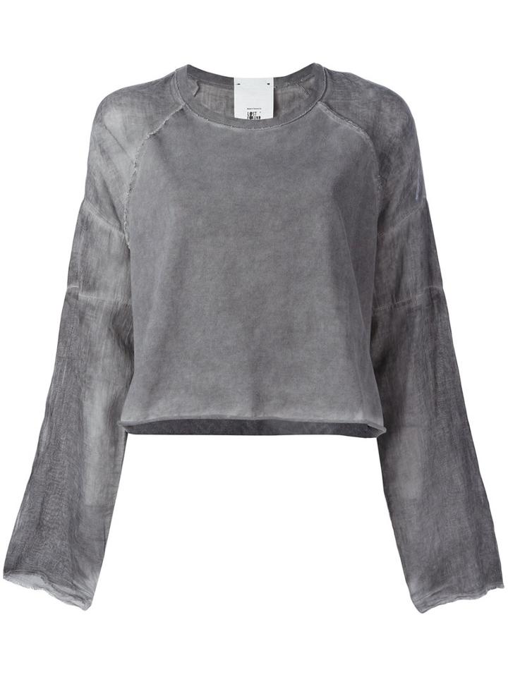 Lost & Found Ria Dunn Distressed Sweatshirt, Women's, Size: Small, Grey, Cotton