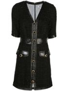 Veronica Beard Simona Metallic Tweed Dress - Black