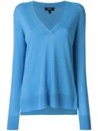 Theory V-neck Sweater - Blue