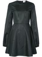 Msgm Sheen Skater Dress - Black