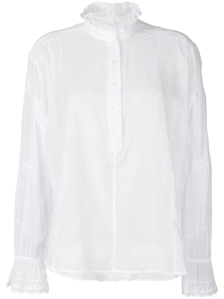 Isabel Marant Étoile - Louna Blouse - Women - Cotton/polyester - 40, White, Cotton/polyester
