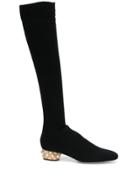 René Caovilla Ladyperla Knee-high Boots - Black