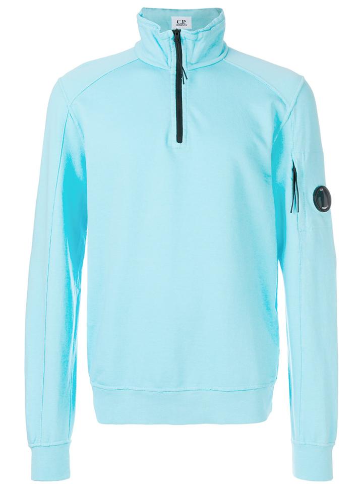 Cp Company Polo Collar Sweatshirt - Blue