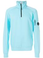 Cp Company Polo Collar Sweatshirt - Blue