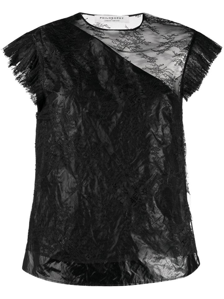 Philosophy Di Lorenzo Serafini Lace Insert Top - Black