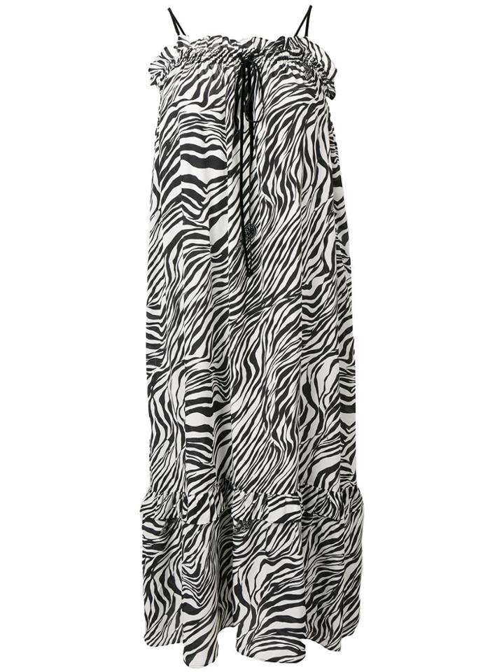 Mcq Alexander Mcqueen Zebra Print Dress - Black