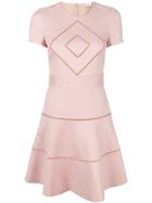 Red Valentino Short-sleeve Embroidered Dress - Pink & Purple