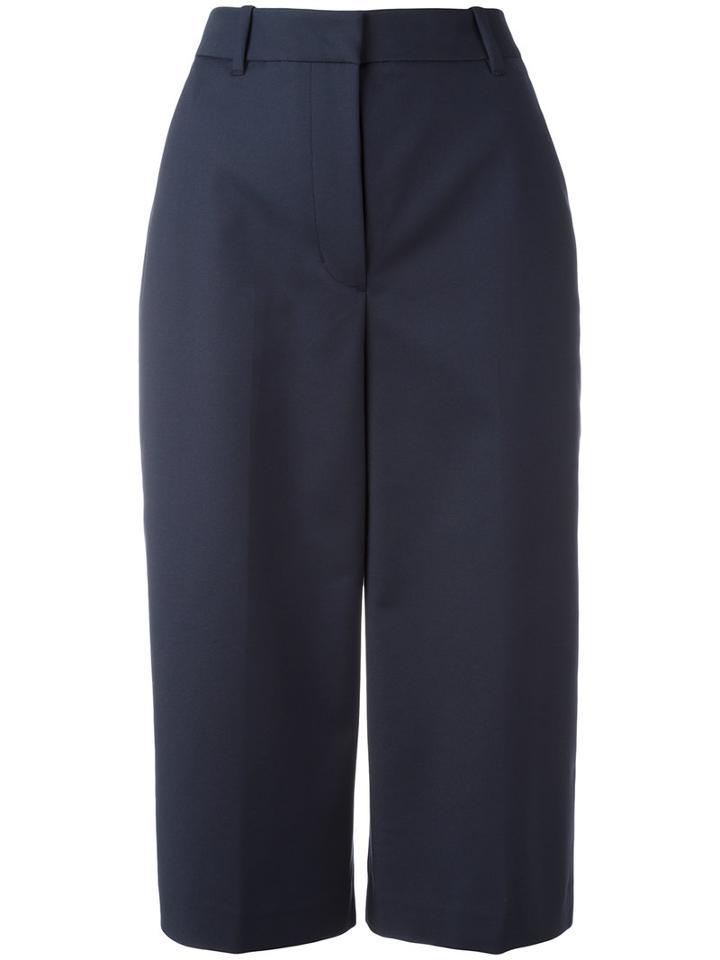 3.1 Phillip Lim Tailored Culottes, Women's, Size: 4, Blue, Cotton/polyamide/spandex/elastane