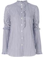 See By Chloé High Neck Pinstriped Shirt - Blue
