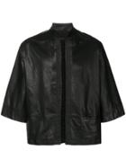 Haider Ackermann Kimono Leather Jacket - Black