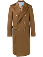 Gucci - Double Breasted Classic Coat - Men - Silk/cashmere - 50, Brown, Silk/cashmere