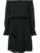 Kobi Halperin Off-shoulder Dress, Women's, Size: Large, Black, Silk