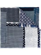 Al Duca D'aosta 1902 Multi Pattern Frayed Knitted Scarf