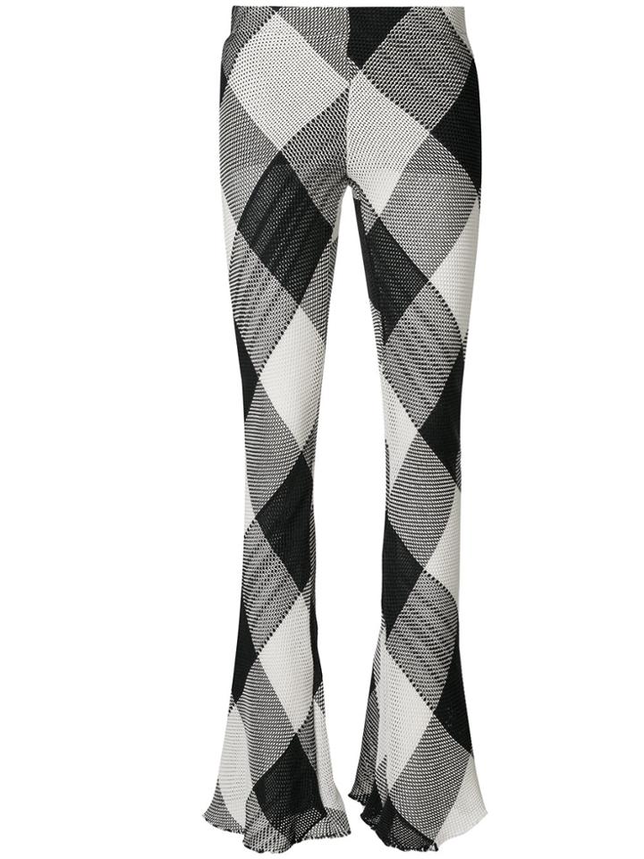 Marques'almeida Woven Checked Trousers - Blue