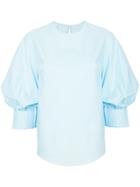 Delpozo Pin Tuck Cuff Shirt - Blue
