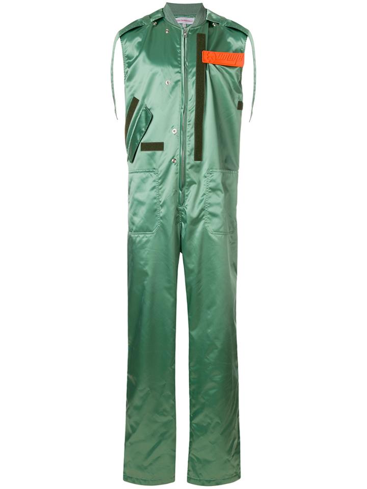 Walter Van Beirendonck Satin Jumpsuit - Green