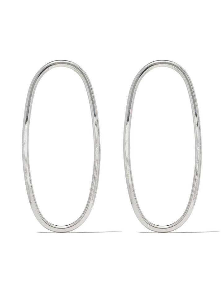 Sophie Buhai Oval Hoop Earrings - Silver