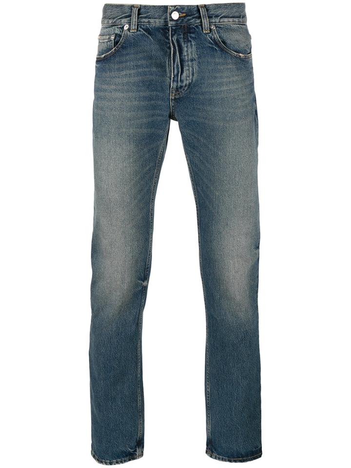 Harmony Paris Faded Straight Jeans - Blue