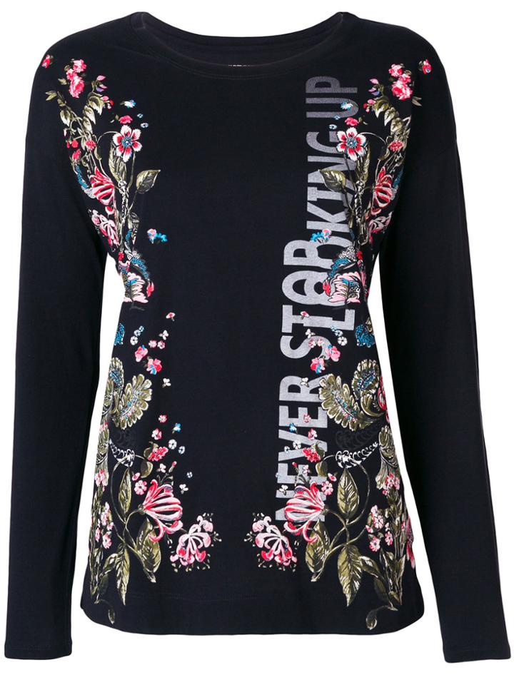 Marc Cain Never Stop Floral Jumper - Black