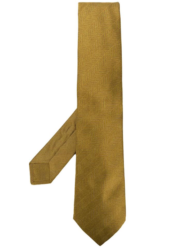Kiton Classic Textured Tie - Metallic