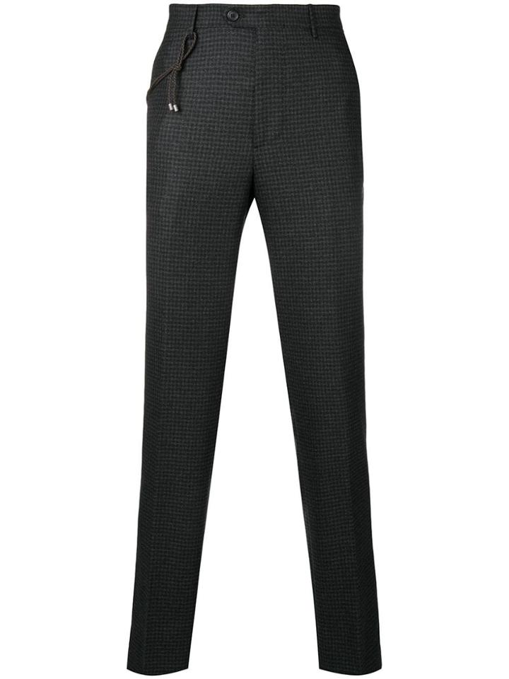 Berwich Check Pattern Chinos - Black