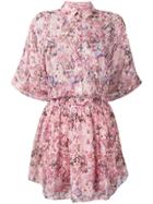 Iro Pleated Floral Dress - Pink