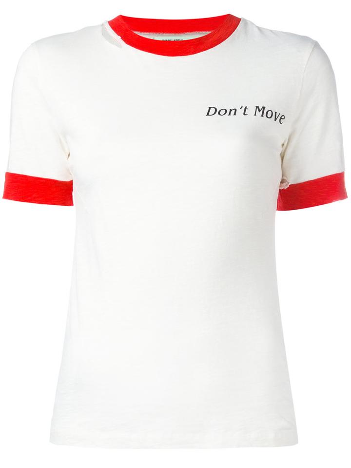 Off-white - Hand Gun Ripped T-shirt - Women - Micromodal - M, Nude/neutrals, Micromodal