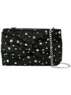 Christian Siriano Embellished Velvet Crossbody Bag - Black