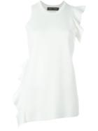 Proenza Schouler Ruffled Tank Top, Women's, Size: M, White, Silk/cotton/viscose/spandex/elastane