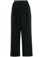 Tommy Hilfiger Cropped Wide Leg Trousers - Black