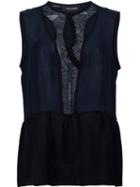 Yigal Azrouel 'lace Placket' Tank, Women's, Size: 2, Blue, Nylon