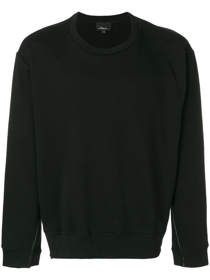 3.1 Phillip Lim Long-sleeve Re-constructed Sweatshirt - Black