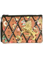 Mcm Printed Zip Clutch, Adult Unisex, Pvc