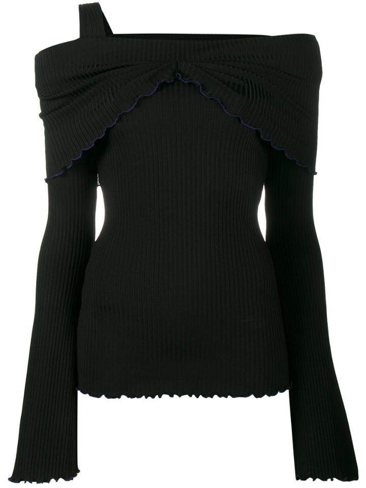 Ellery Off-the-shoulder Knitted Top - Black