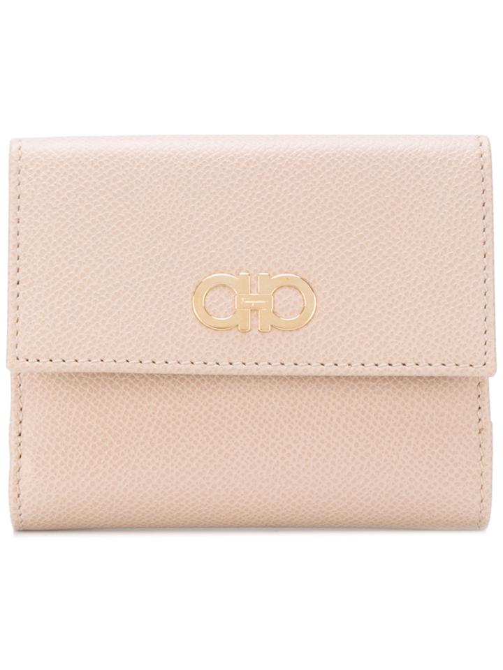 Salvatore Ferragamo Double Gancio French Wallet - Pink & Purple