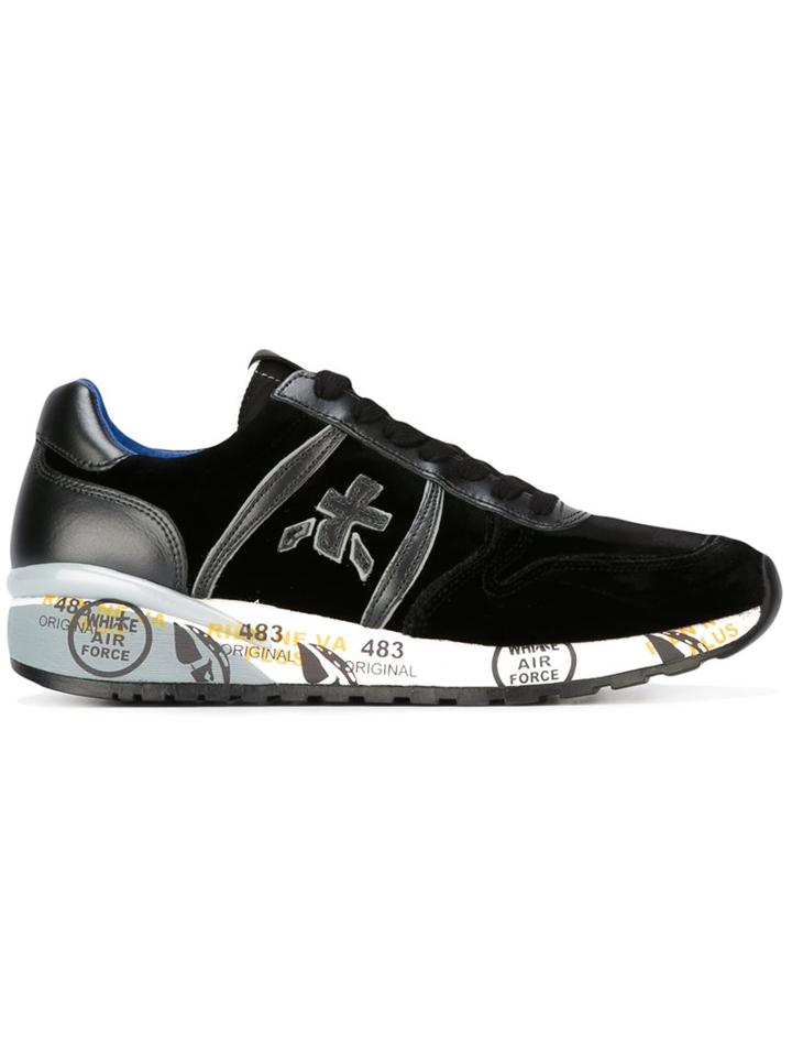 Premiata White Logo Patch Sneakers