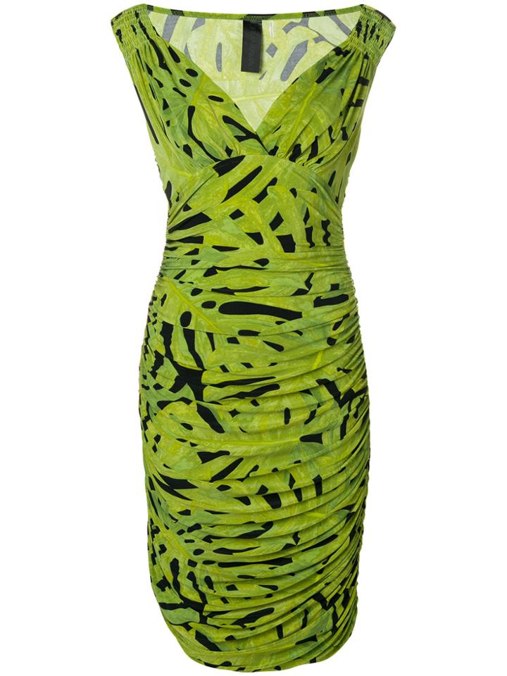 Norma Kamali Midi Printed Dress - Green