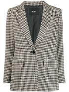 Twin-set Houndstooth Print Blazer - Neutrals