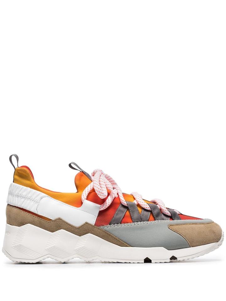 Pierre Hardy Multicoloured Trek Comet Neoprene And Leather Sneakers