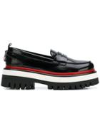Msgm Ridged Pltform Loafers - Black