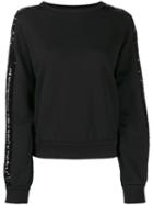 Iceberg Sequin Stripe Sweatshirt - Black