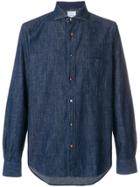 Paul Smith Curved Hem Denim Shirt - Blue
