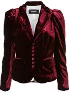 Dsquared2 Raised Shoulder Jacket, Women's, Size: 42, Red, Silk/cotton/viscose