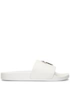 Giuseppe Zanotti Logo Plaque Sliders - White