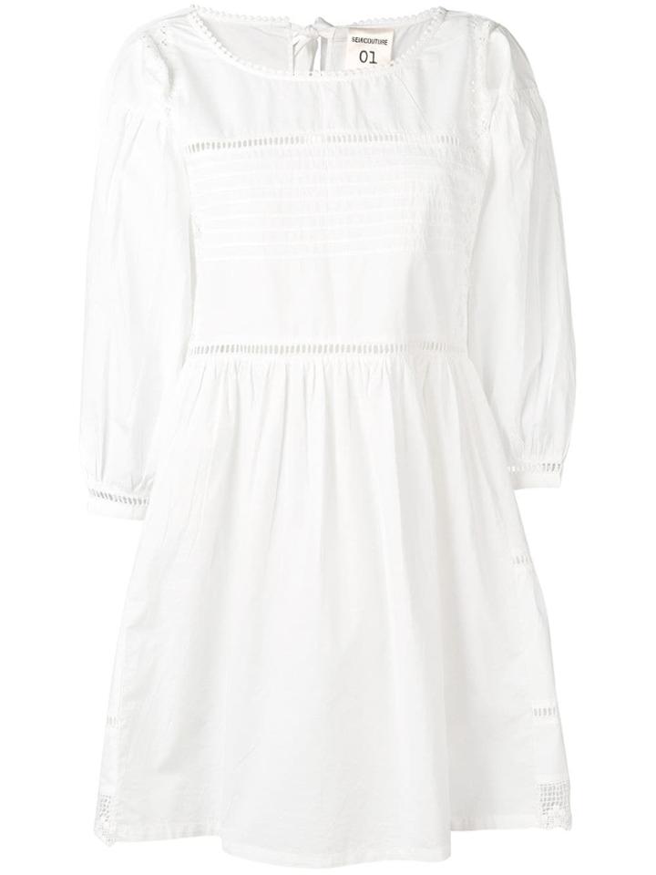 Semicouture Celestine Flared Dress - White