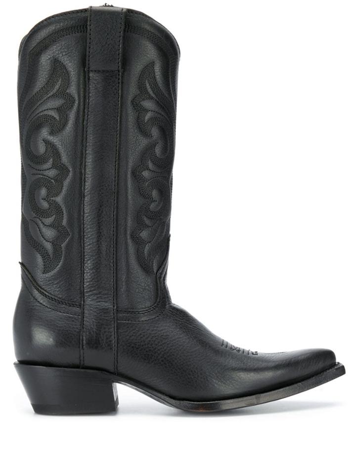 Ash Amazone Embroidered Boots - Black