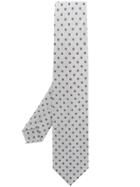 Barba Floral Pattern Tie - Grey