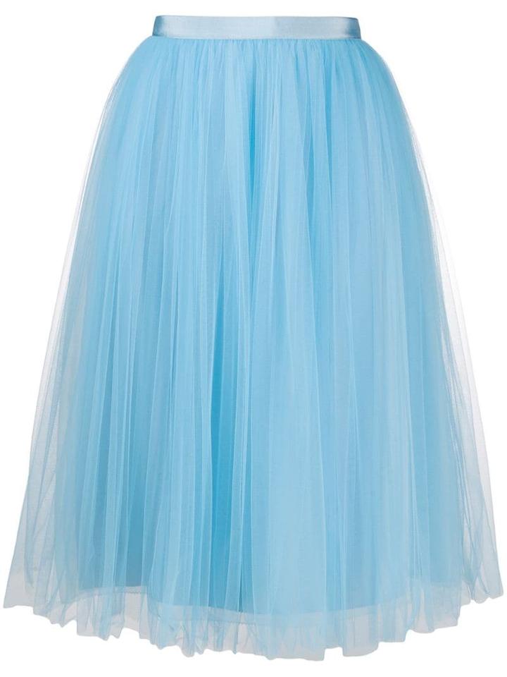 Delpozo Tulle Midi Skirt - Blue