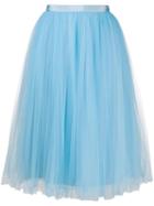 Delpozo Tulle Midi Skirt - Blue