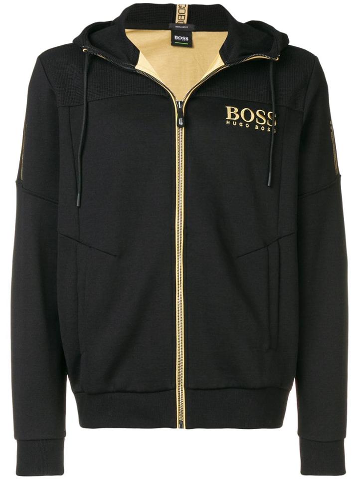 Boss Hugo Boss Metallic Trim Hoodie - Black